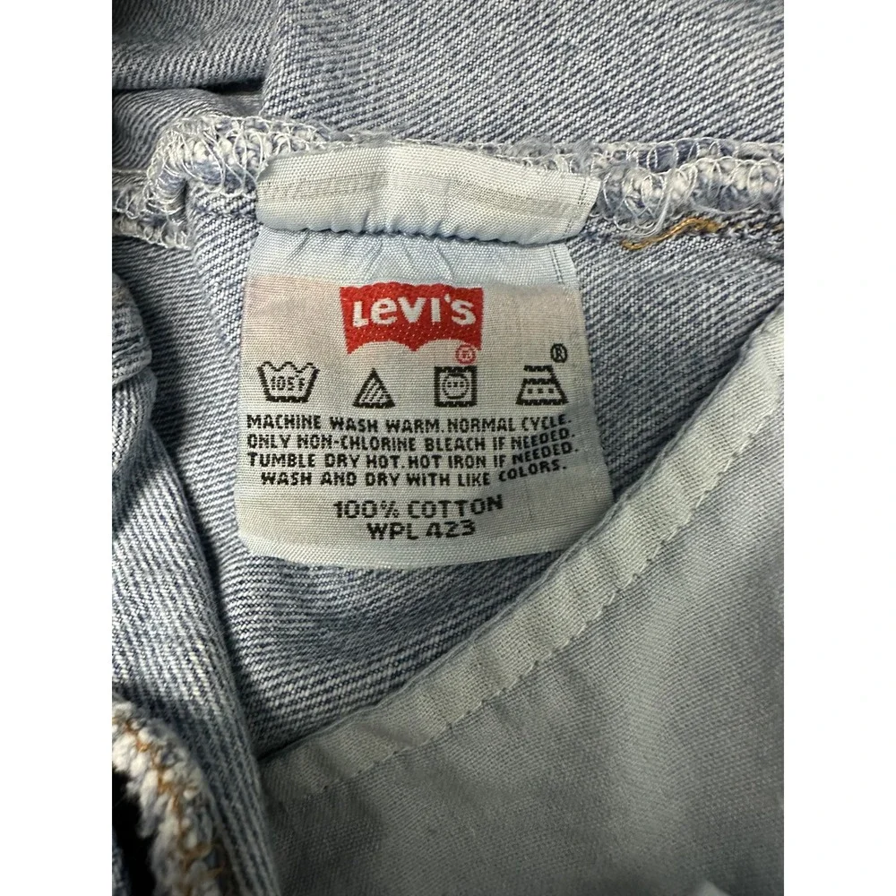 Vintage Levis 501 Original Fit Straight Leg Blue Denim Button Fly Faded 35 x 32